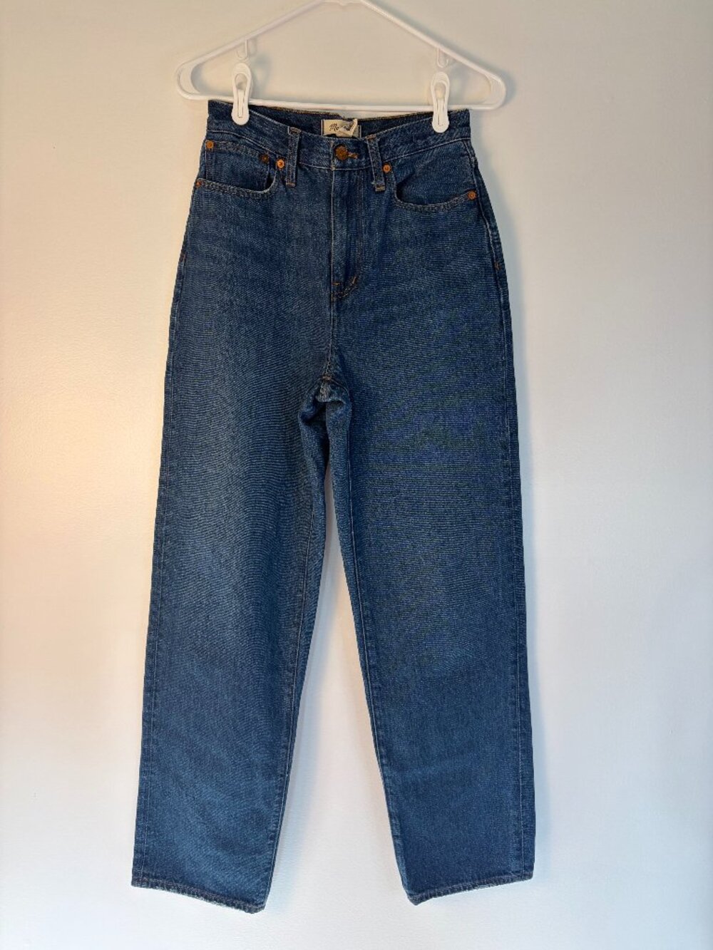 Madewell Baggy Straight Medium Wash Denim Jeans